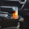 This photo shows the sunset beach tumbler placed in car cup holder for travel or errands
